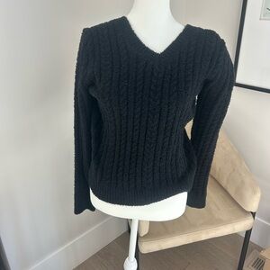 Cozy Black V-Neck Sweater